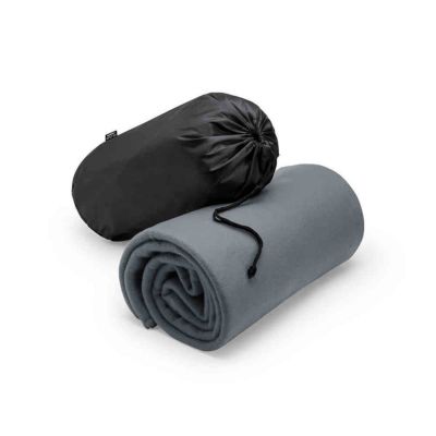 Плед KAYLA, 120x150 см, полиэстер RPET, синий-1