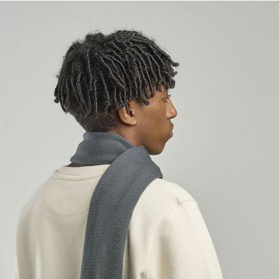 Шарф вязаный  WIND SCARF-S, темно-серый-4