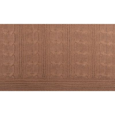 Плед VELVILJE MIDI, песчаный, шерсть 30%, акрил 70%, 150*200 см, коричневый-1