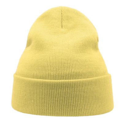 Шапка вязаная  двойная Wind-S, светло-желтый-6