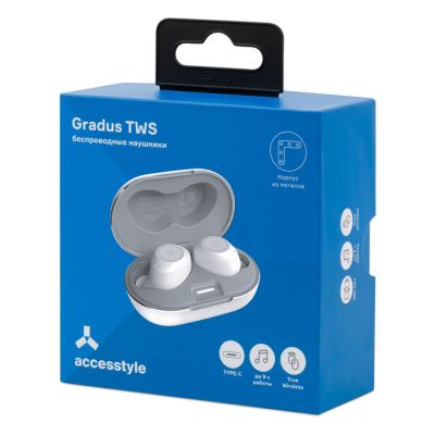 Беспроводные наушники Accesstyle Gradus TWS, белый-5