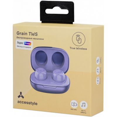 Беспроводные наушники ACCESSTYLE GRAIN TWS, фиолетовый-3