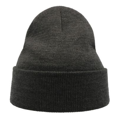 Шапка вязаная  двойная Wind-S, темно-серый-6