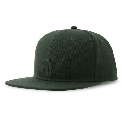 Бейсболка SNAP BACK-S, 6 клиньев, пластиковая застежка, темно-зелёный-0