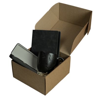 Набор подарочный AUTOGRAPH: кружка, ежедневник, ручка, футляр для ручки, стружка, коробка, черный-2