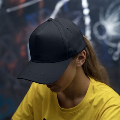 Бейсболка VALLEY, 5 клиньев, металлическая застежка, темно-синий-1