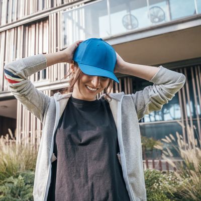 Бейсболка BOLT, 6 клиньев, пластиковая застежка, ярко-синий-3