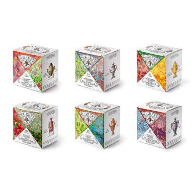 Подарочный набор СУГРЕВЪ «Храм Василия Блаженного» с 6 чаями, белый-3