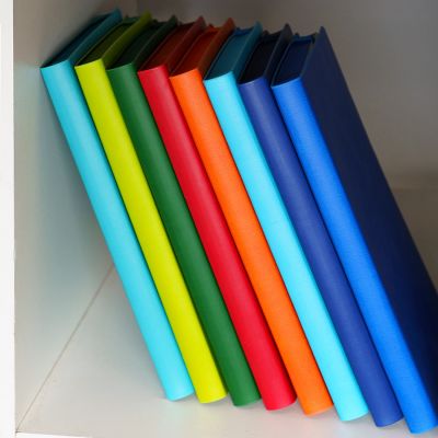 Бизнес-блокнот 'RILY', формат А5,  оранжевый, блок в точку-4