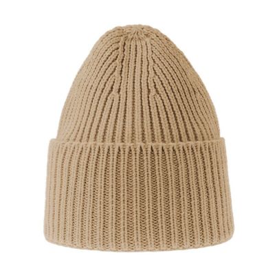 Шапка OAK рельефная из пряжи Polylana®, бежевый-1