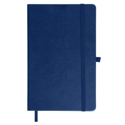 Бизнес-блокнот 'Justy', 130*210 мм, темно-синий,  тв. обложка,  резинка 7 мм, блок-линейка-1