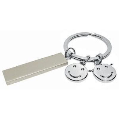 Брелок 'Мальчик и девочка', серебристый-0