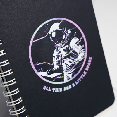 Блокнот на двойной пружине HELIX MINI, 105 х 150  мм, черный, блок в клетку-7