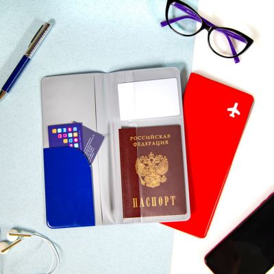 Обложка для тревел-документов 'Flight', красный-4