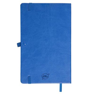 Бизнес-блокнот 'Justy', 130*210 мм, синий, твердая обложка,  резинка 7 мм, блок-линейка-2