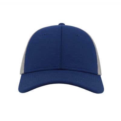 Бейсболка 'Contest', 6 клиньев, пластиковая застёжка, ярко-синий, серый-3
