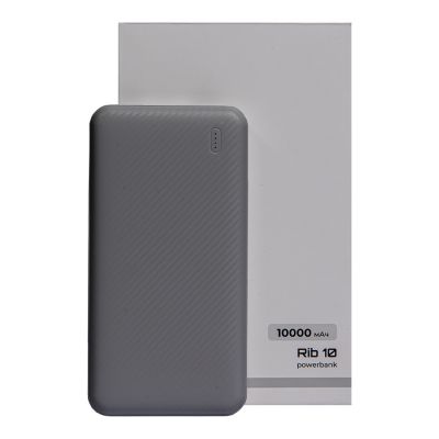 Универсальный аккумулятор Rib 10 (10000 мАч), серый, 13,5х6.8х1,5 см-4