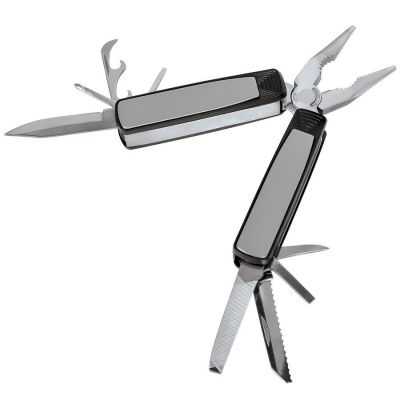 Мультиинструмент 'ЭВЕРЕСТ' в чехле на ремень и подарочной коробке, серебристый, черный-0