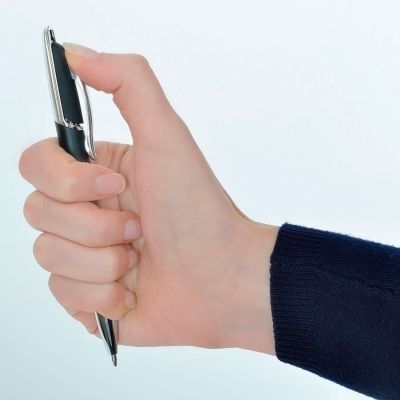 Ручка шариковая FORCE, черный, серебристый-2