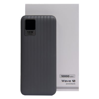Универсальный аккумулятор Wave 10 (10000 мАч), серый, 14,9х6.7х1,6 см-5
