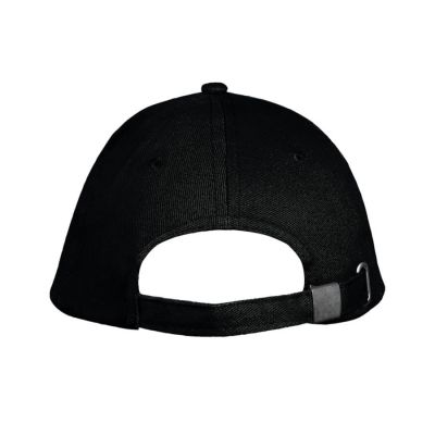 Бейсболка LONG BEACH, 5 клиньев, металлическая застежка, черный, ярко-синий-3