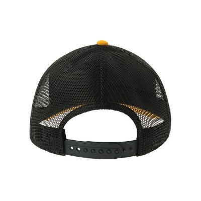 Бейсболка RAPPER CANVAS-S, 5 клиньев, пластиковая застёжка, серый, желтый, чёрный-8