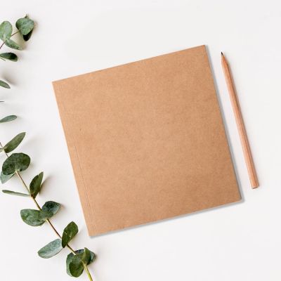 Скетчбук-блокнот BLOCK, 145 х 145  мм, крафт, картон, нелинованный, бежевый-6