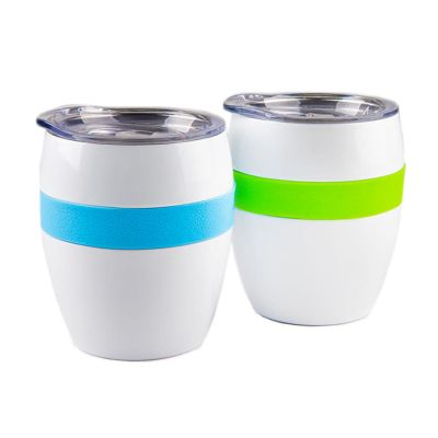 Термокружка LINE, белый, оранжевый-8