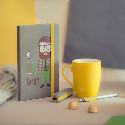 Кружка SWEET с прорезиненным покрытием, желтый-2