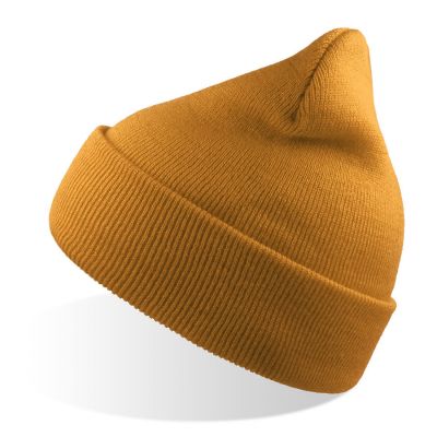 Шапка вязаная  двойная Wind-S, горчичный-0