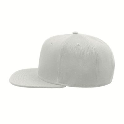Бейсболка SNAP BACK, 6 клиньев, пластиковая застежка, белый-3
