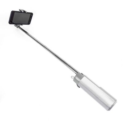 Bluetooth колонка TURBO TUBE с зарядным устройством (2000mAh) и моноподом, белый, серый-10