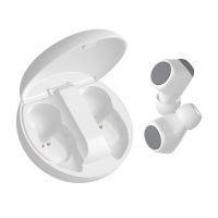 Наушники беспроводные GEOZON SPACE, с зарядным боксом, покрытие soft touch, белые, белый