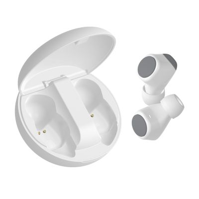 Наушники беспроводные GEOZON SPACE, с зарядным боксом, покрытие soft touch, белые, белый-0