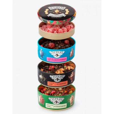 Подарочный набор СУГРЕВЪ «Россия» с чаем и леденцами, разные цвета-1