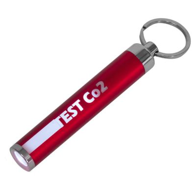 Брелок BIMOX с фонариком, красный, L=8,5см, пластик-1