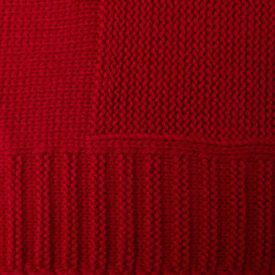 Плед ELSKER MAXI, красный, шерсть 30%, акрил 70%, 180*200 см-3