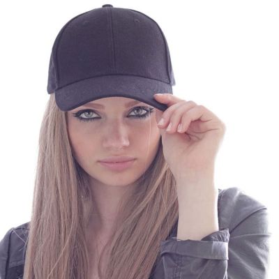 Бейсболка PILOT, 6 клиньев, металлическая застежка, черный-1