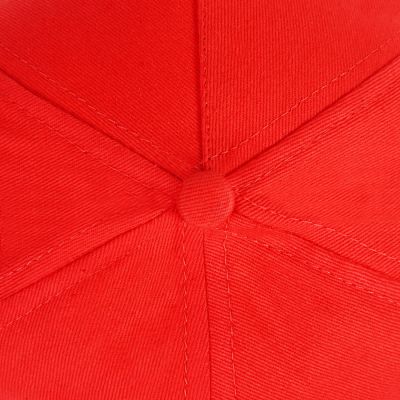 Бейсболка HIT, 5 клиньев,  застежка на липучке, красный-5