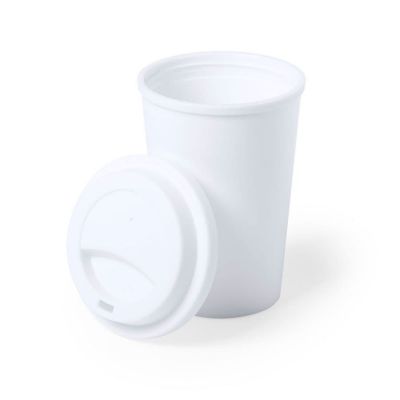 Стакан KOTON с крышкой, антибактериальный пластик, белый-1