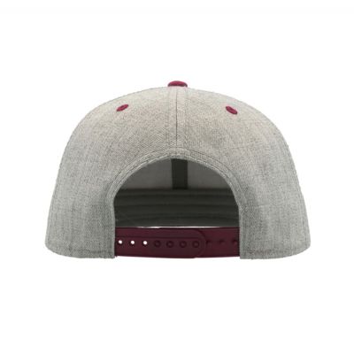 Бейсболка FADER, 6 клиньев, застежка ПВХ, серый, красный-4