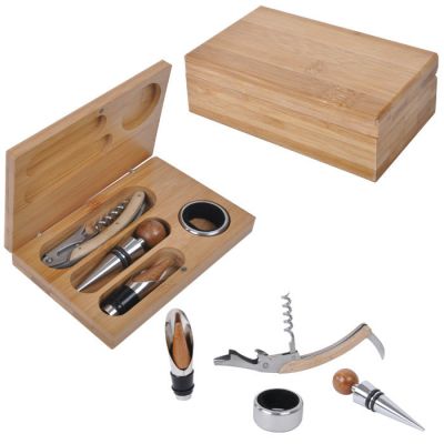 Набор для вина (4 предмета), бежевый-0