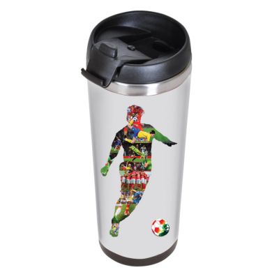 Термокружка IDEA под полиграфическую вставку, 420 мл, нержавеющая сталь/пластик, прозрачный-10