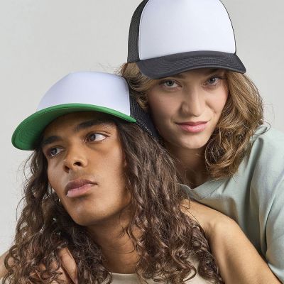 Бейсболка RAPPER-S, 5 клиньев, пластиковая застёжка, белый, черный-5