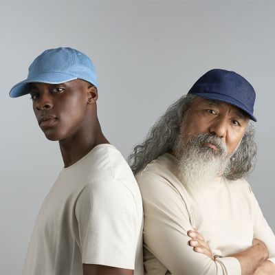 Бейсболка IRAYA, 5 клиньев, металлическая застежка, темно-синий-1