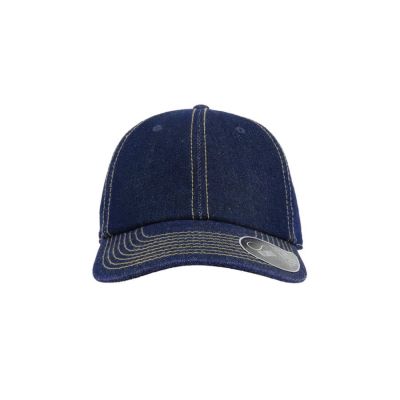 Бейсболка DAD HAT, 6 клиньев, металлическая застежка, джинсовый-4