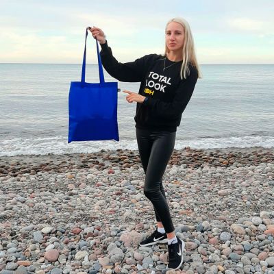 Сумка для покупок FRILEND из rPET/рециклированного полиэстера, синий-8