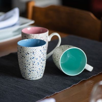 Кружка TERRAZZO, белый, розовый-10