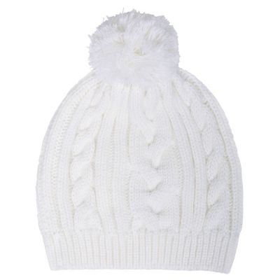 Шапка IRISH с помпоном, белый-0