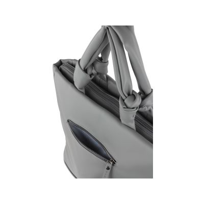 Сумка-шоппер BUGATTI Cara, серая, полиуретан, 43х11х32 см, 10 л-4